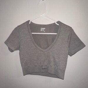 Sommer Ray Gray Ribbed Top